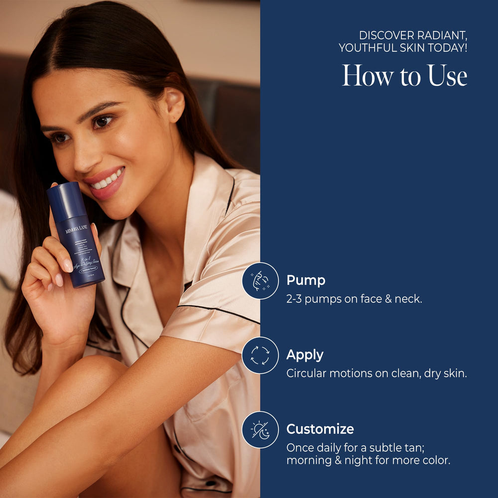 Mimosa Lane Self Tanner fragrance-free packaging indicates sensitive-skin friendly design.