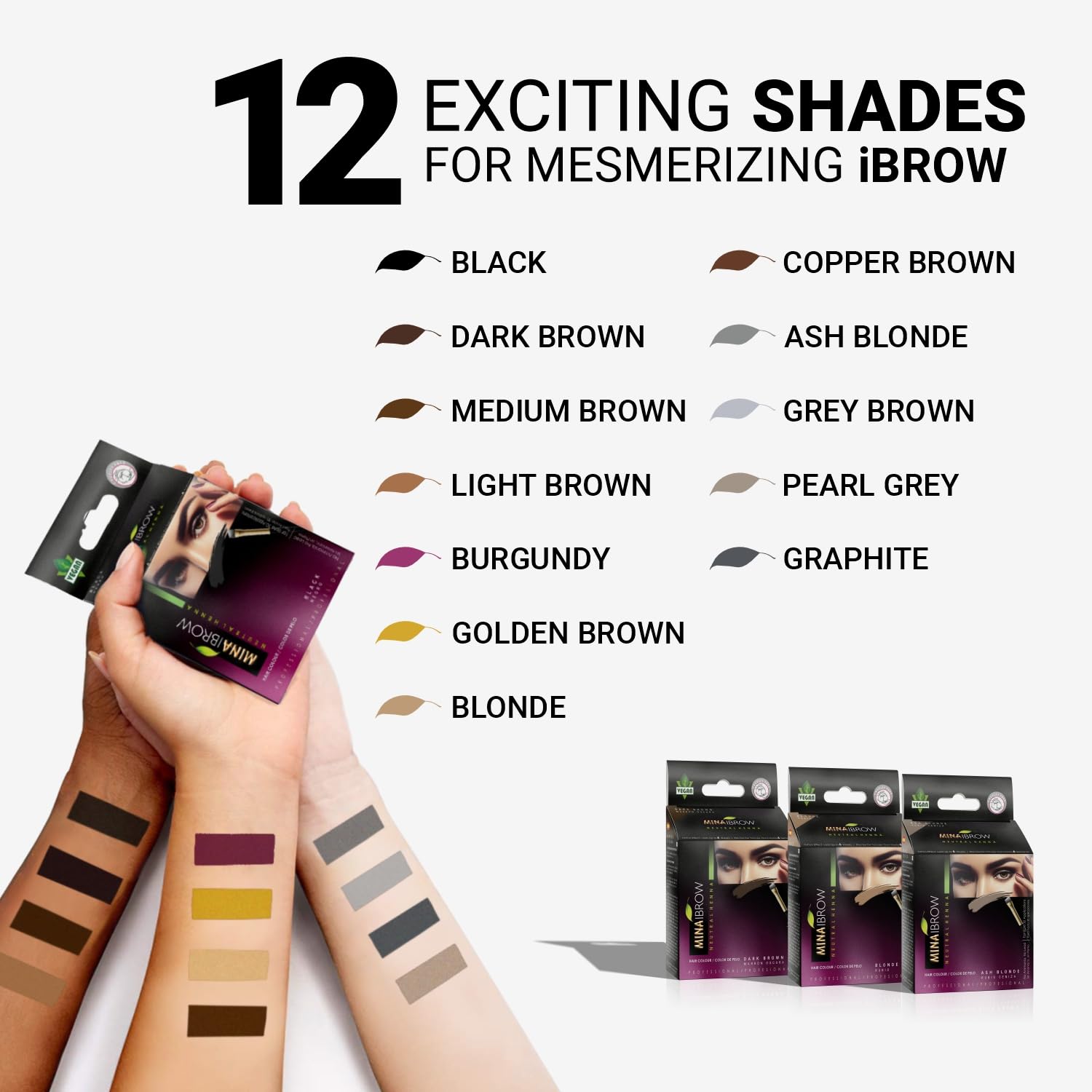 MinaiBrow kit brush applies color for targeted grey coverage
