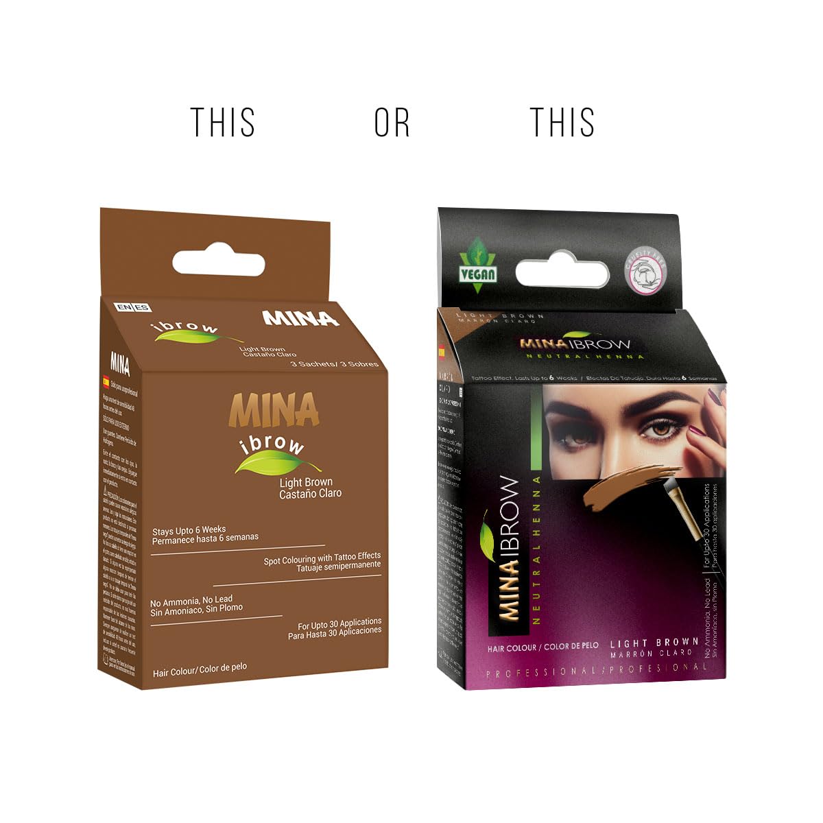 MinaiBrow brow application brush displaying precise spot coloring for defined brows at home