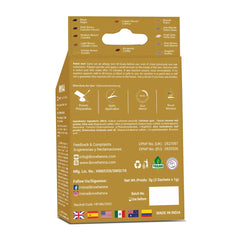 MinaiBrow natural spot coloring powder applied with water for long-lasting color.