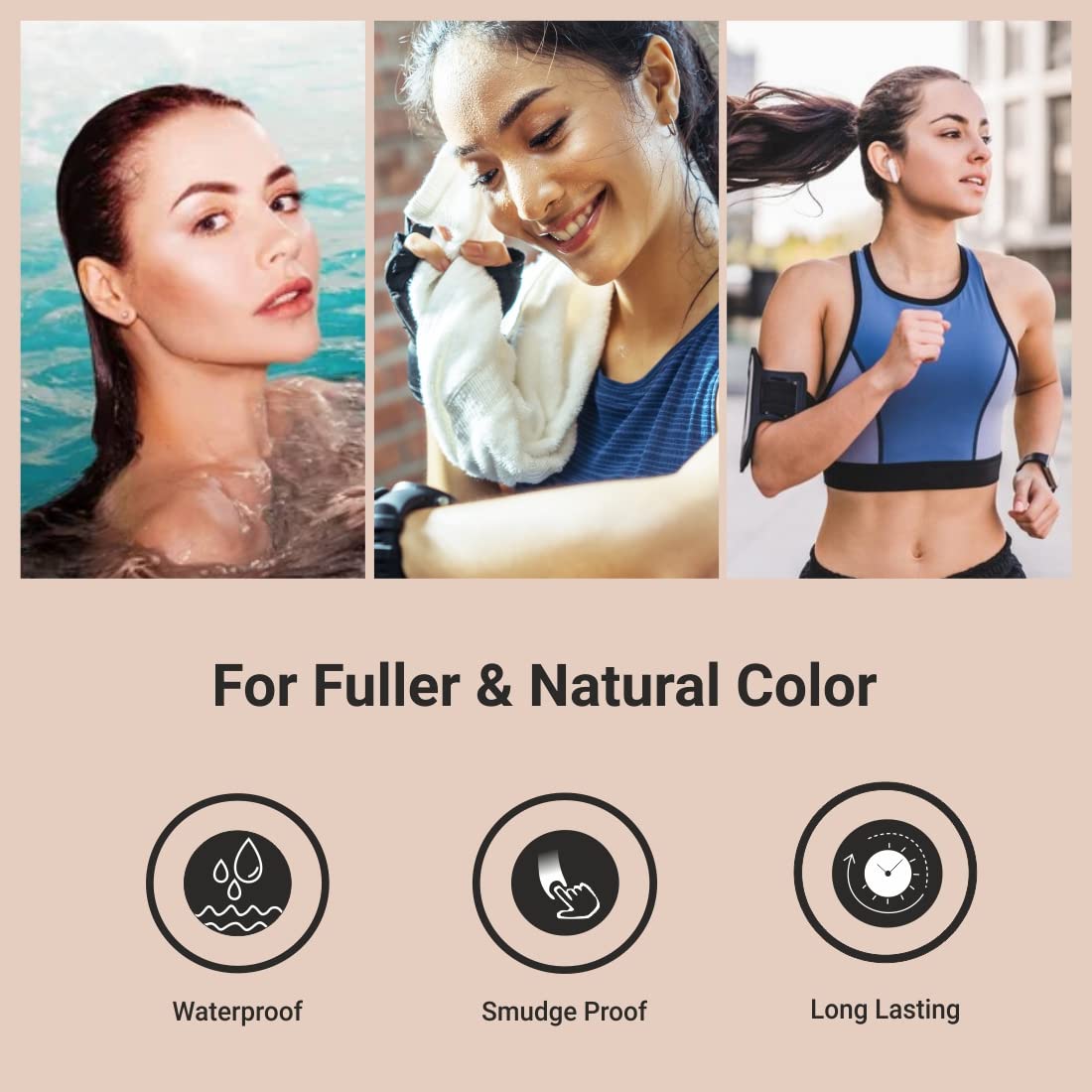 MinaiBrow smudge-proof finish, ideal for refreshing gray coverage.
