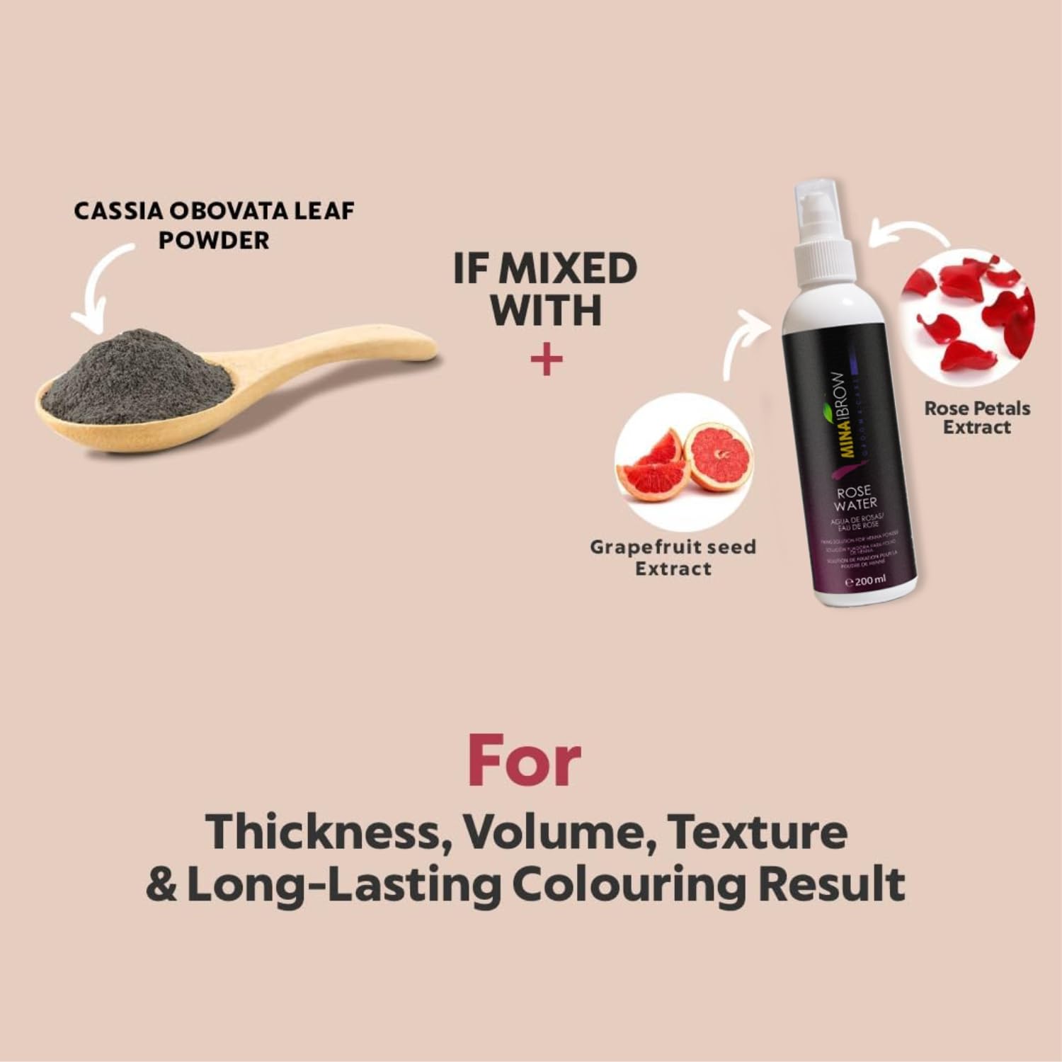 MinaiBrow Jojoba Oil hydrates hair while tinting