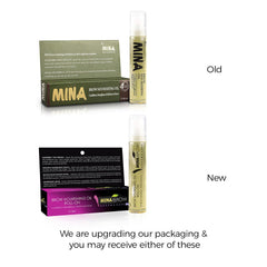 MinaiBrow nourishing oil bottle highlights conditioning during application.