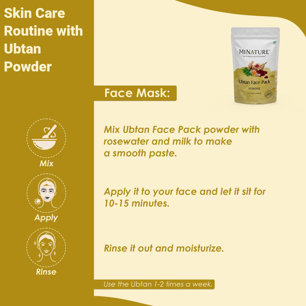 minature Ubtan powder sandalwood powder for soothing aroma and balanced tone.