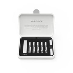 Mind Games Floral Discovery Set in a chess-inspired box, ideal for gifting and collection.
