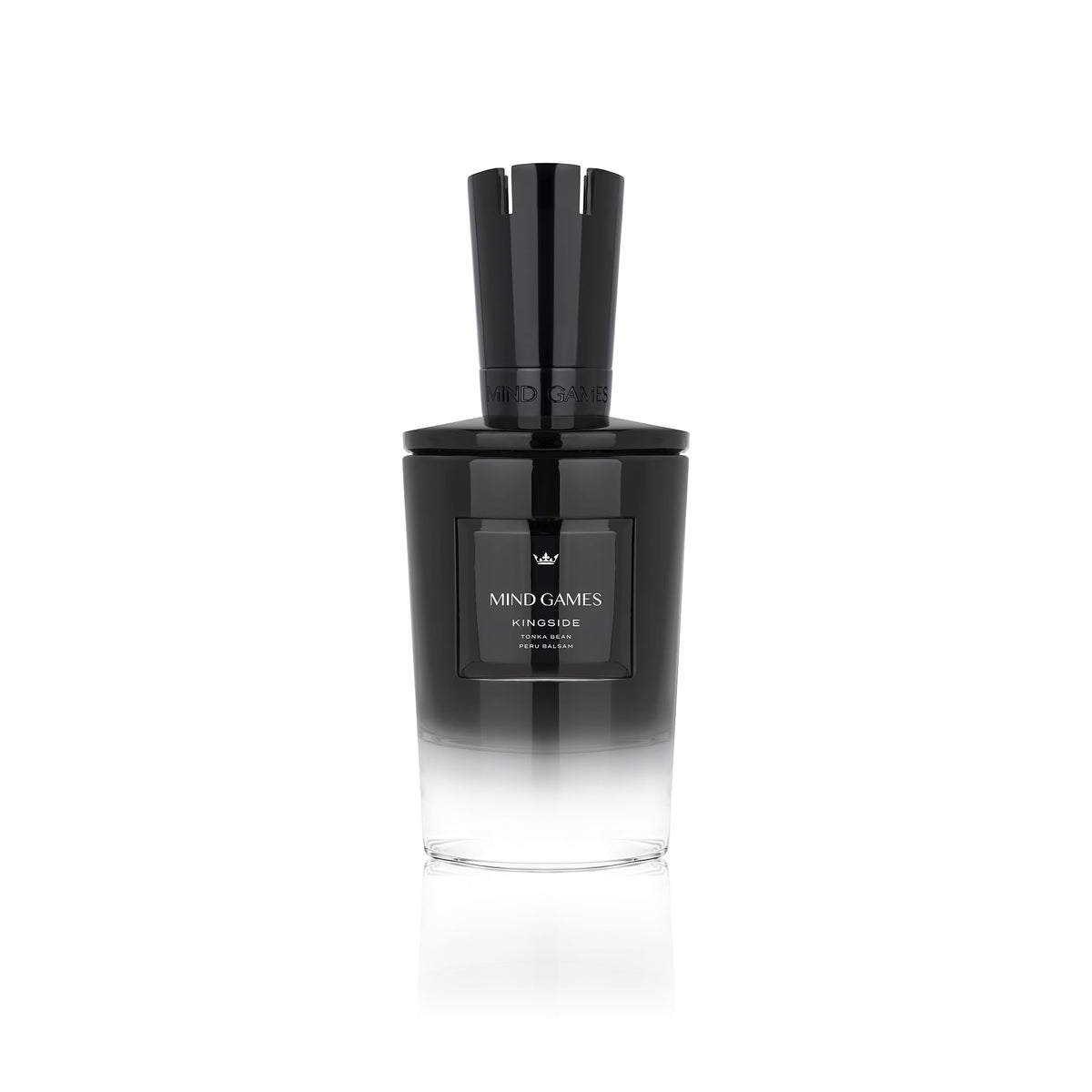 MIND GAMES Kingside bottle pour showing refined amber woody allure for evening wear.