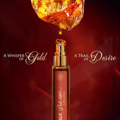 Mine amber-saffron top-note spray highlighting saffron warmth for memorable mornings.