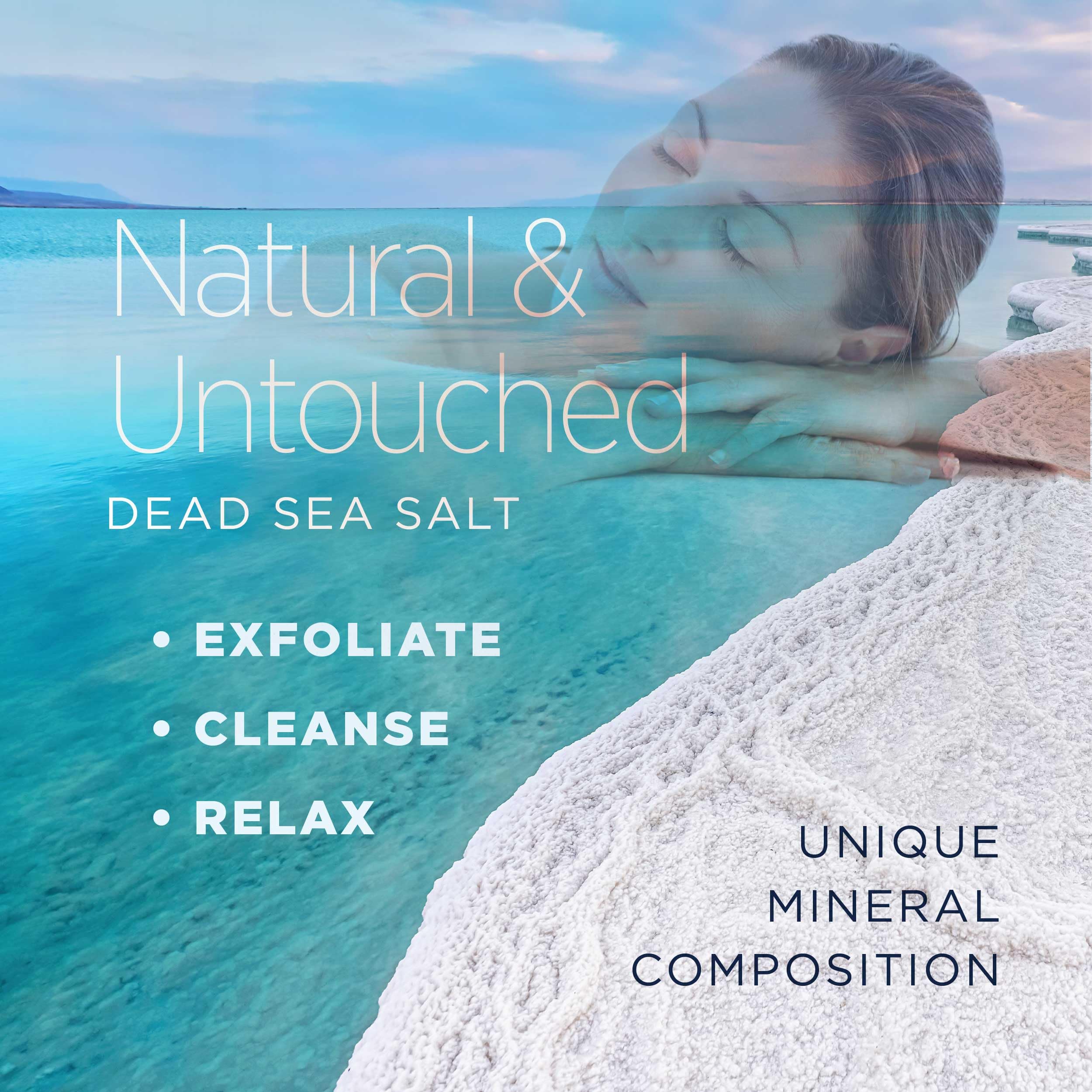 Minera Dead Sea Salt 15lb bulk pack shown in three 5lb bags for easy storage.