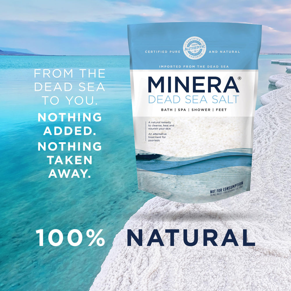 Warm bath with Minera Dead Sea Salt for relaxation and skin care
