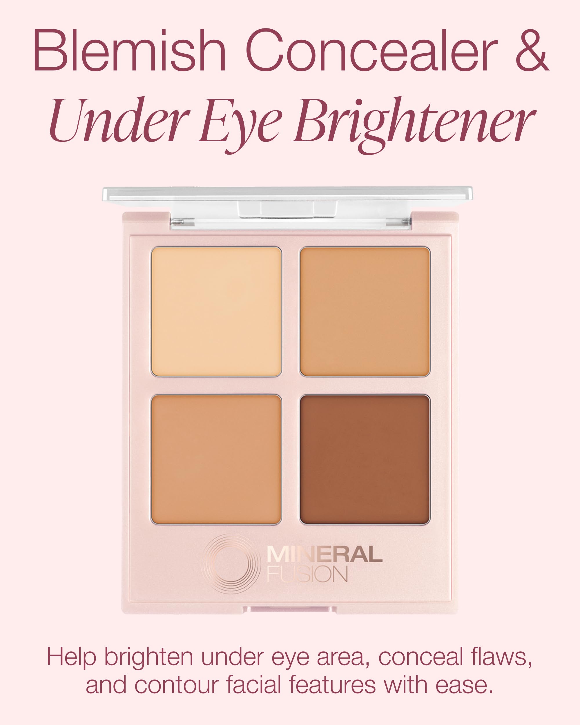 Mineral Fusion concealer applied with fingers for natural under-eye glow