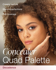 Mineral Fusion concealer palette swatches show warm to deep tones for shade matching