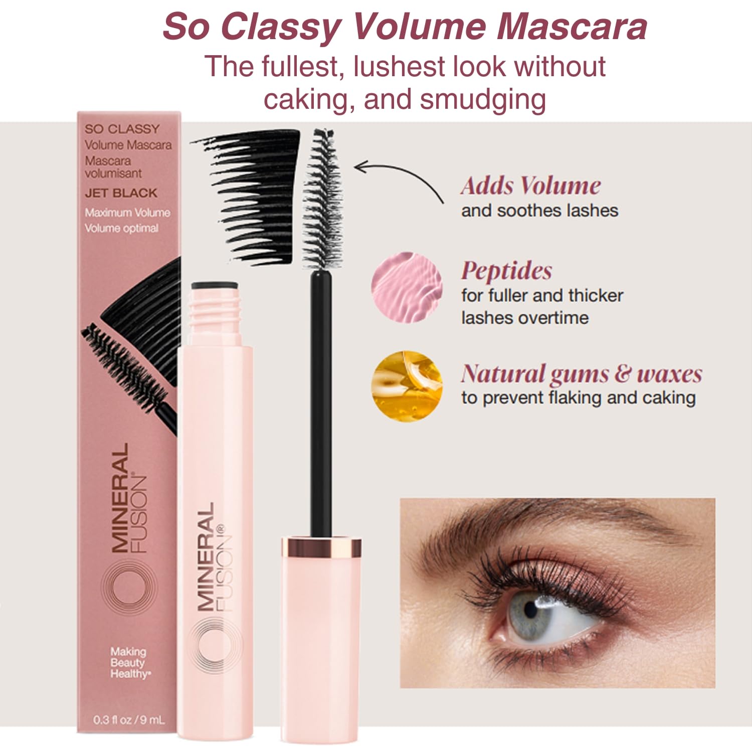 Mineral Fusion Lip Gloss wand applying precise non-sticky gloss