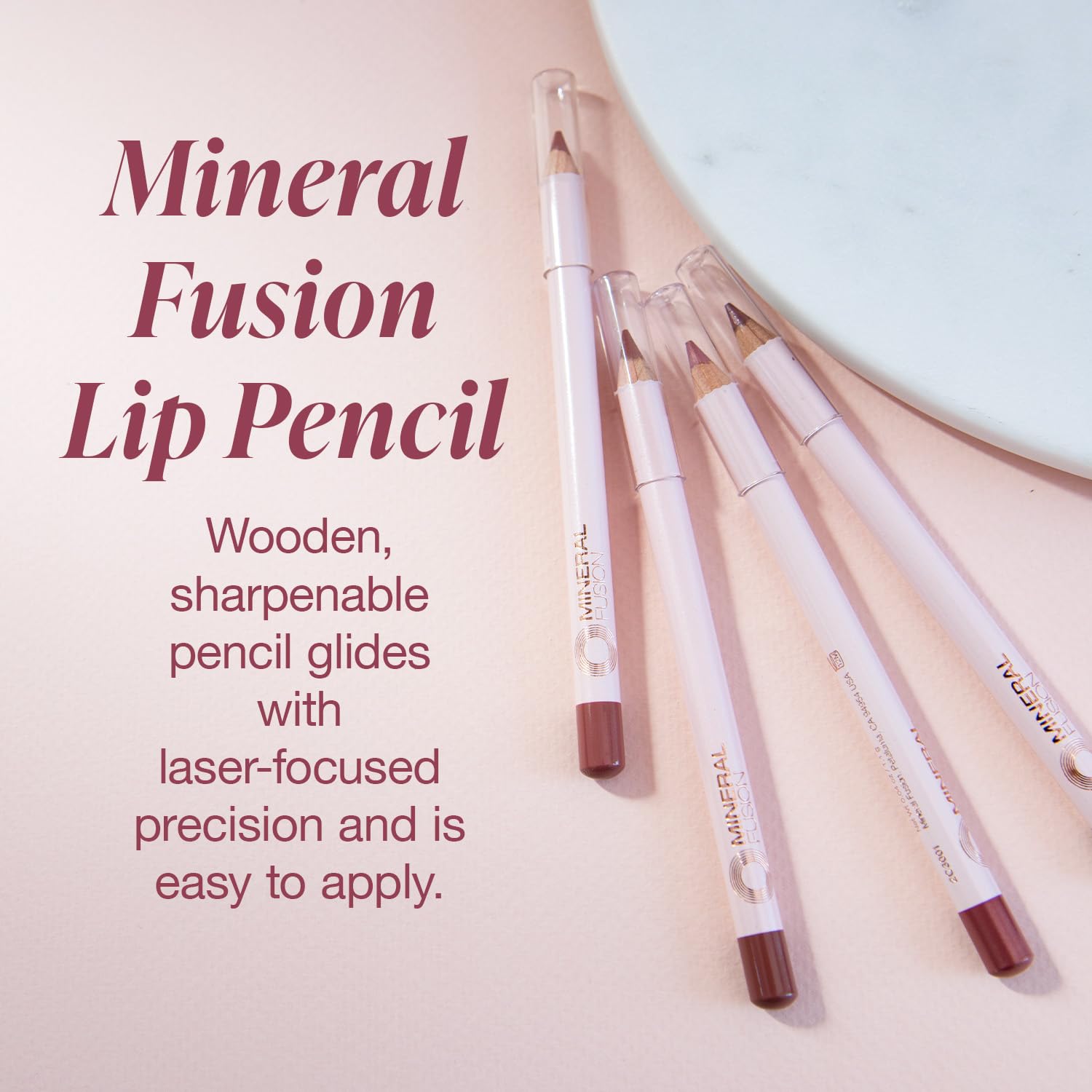Graceful swatches reveal velvety mineral color and defined lip lines.