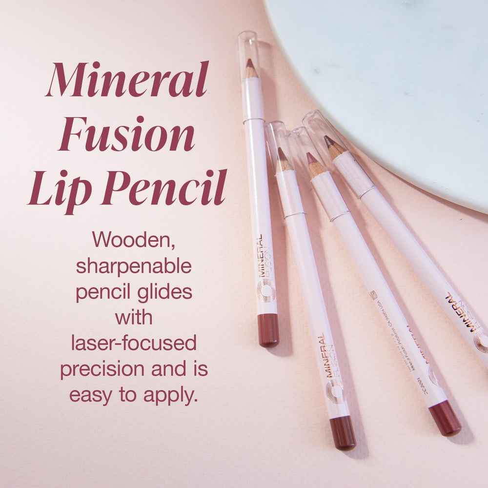Graceful swatches reveal velvety mineral color and defined lip lines.