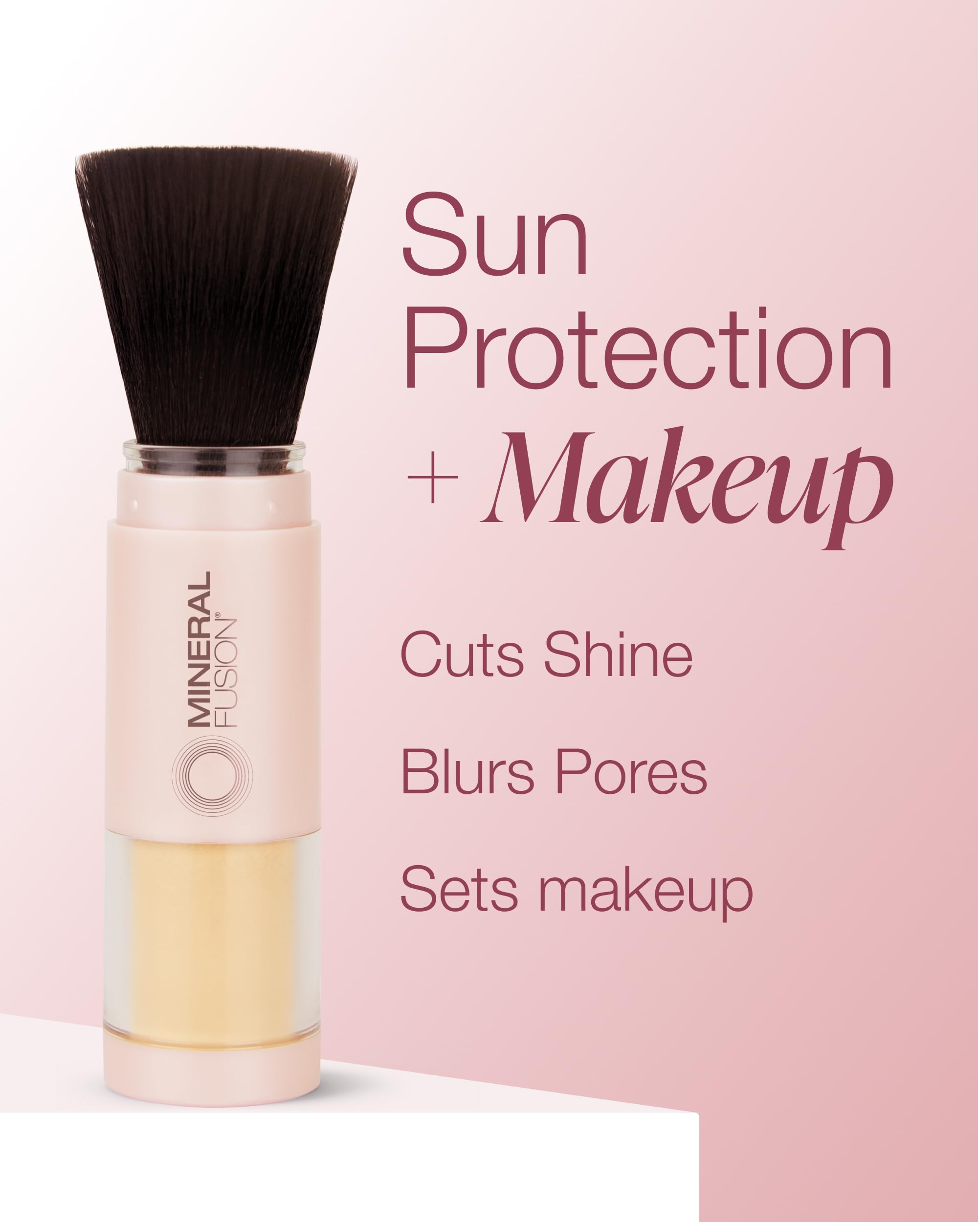 Mineral Fusion matte finish shows no white cast on skin.
