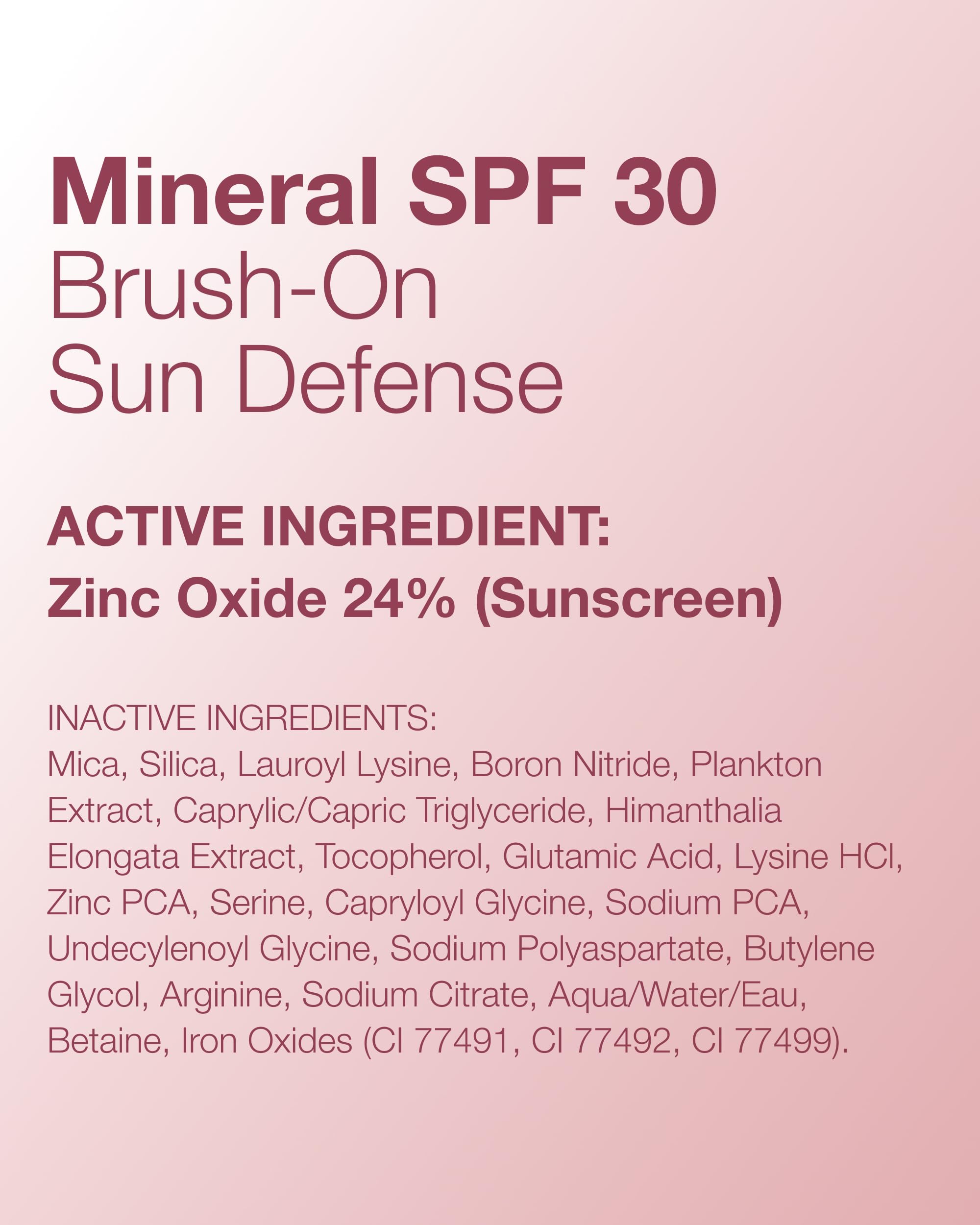 Mineral Fusion uses natural botanical extracts alongside minerals for protection.