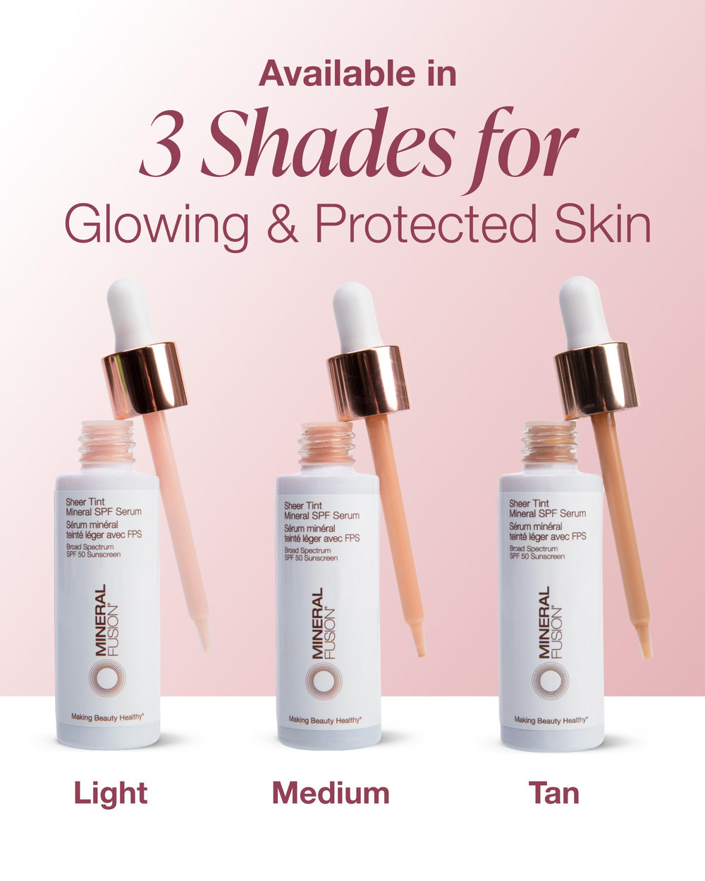 Mineral Fusion SPF50 shield adds broad spectrum protection