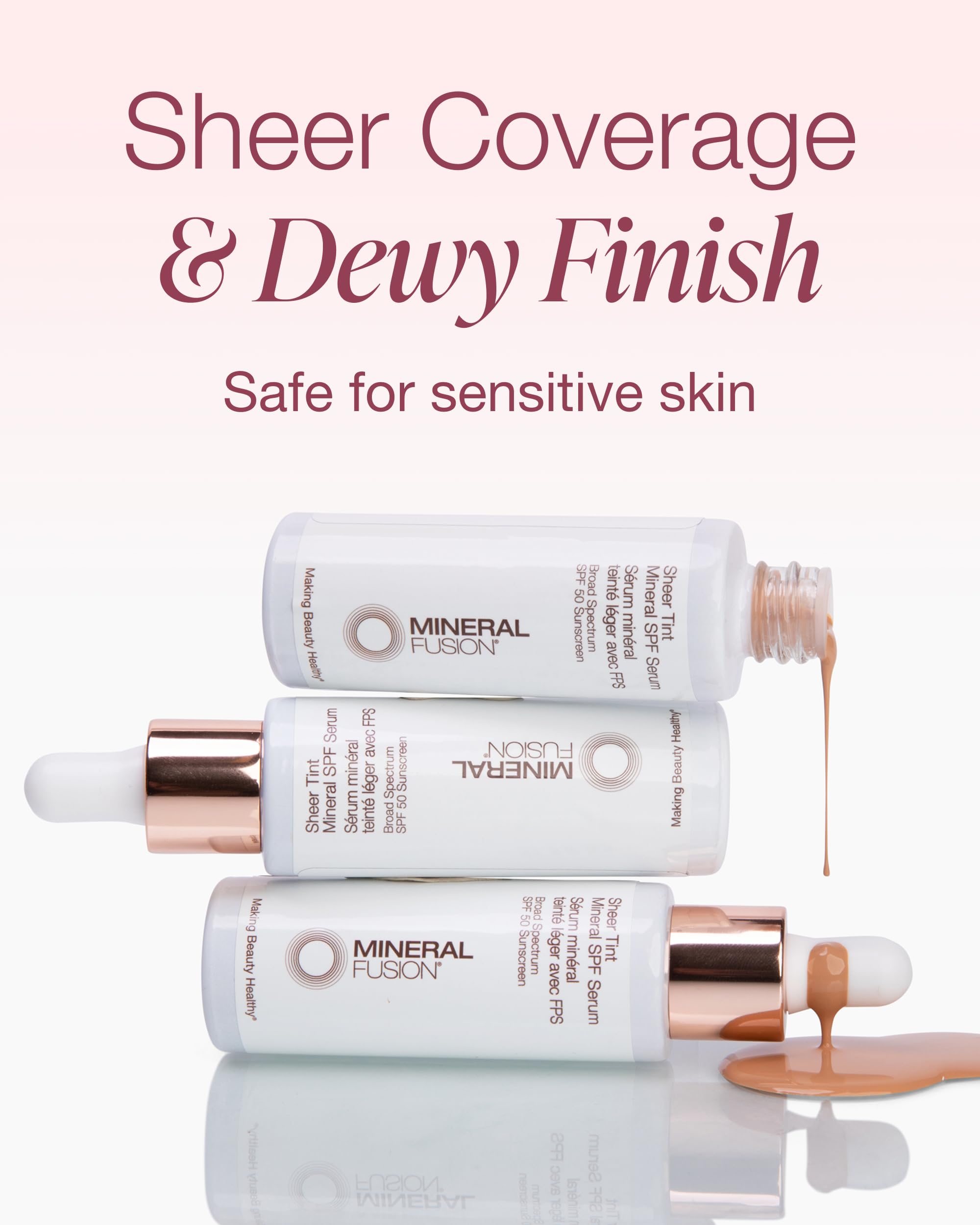 Mineral Fusion on face application yields natural glow