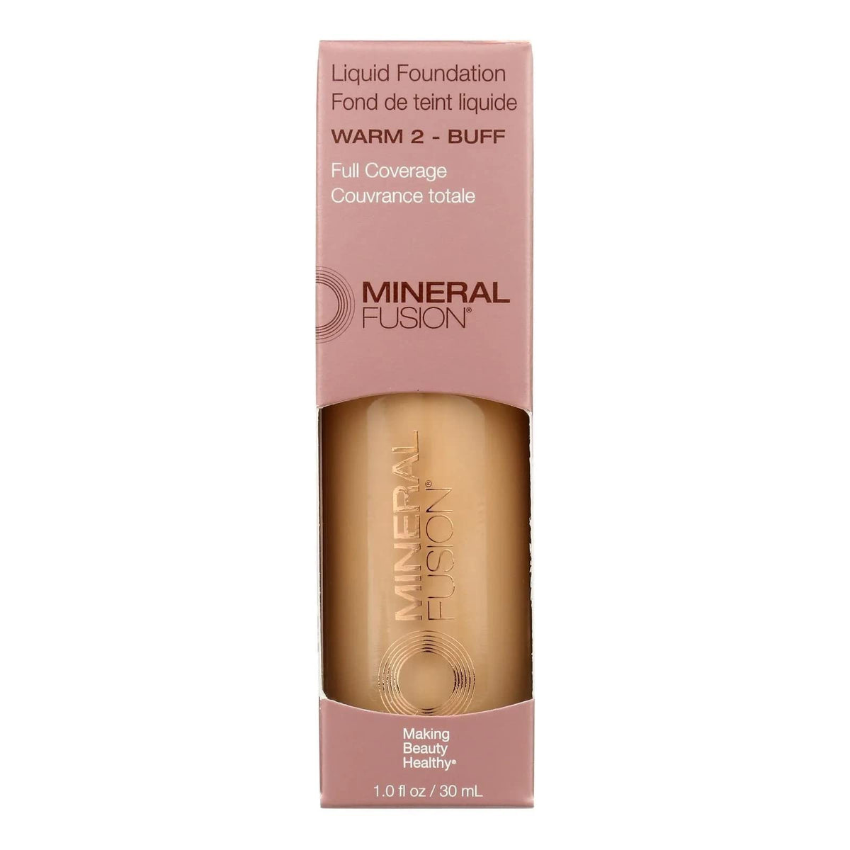 Mineral Fusion Warm 2 foundation bottle for natural warmth and smooth finish