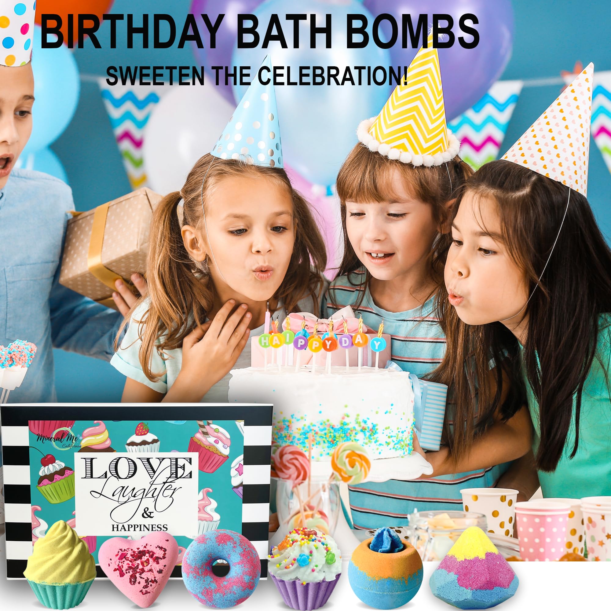 Mineral Me California essential oils bath bomb delivers soothing aroma for unwinding.