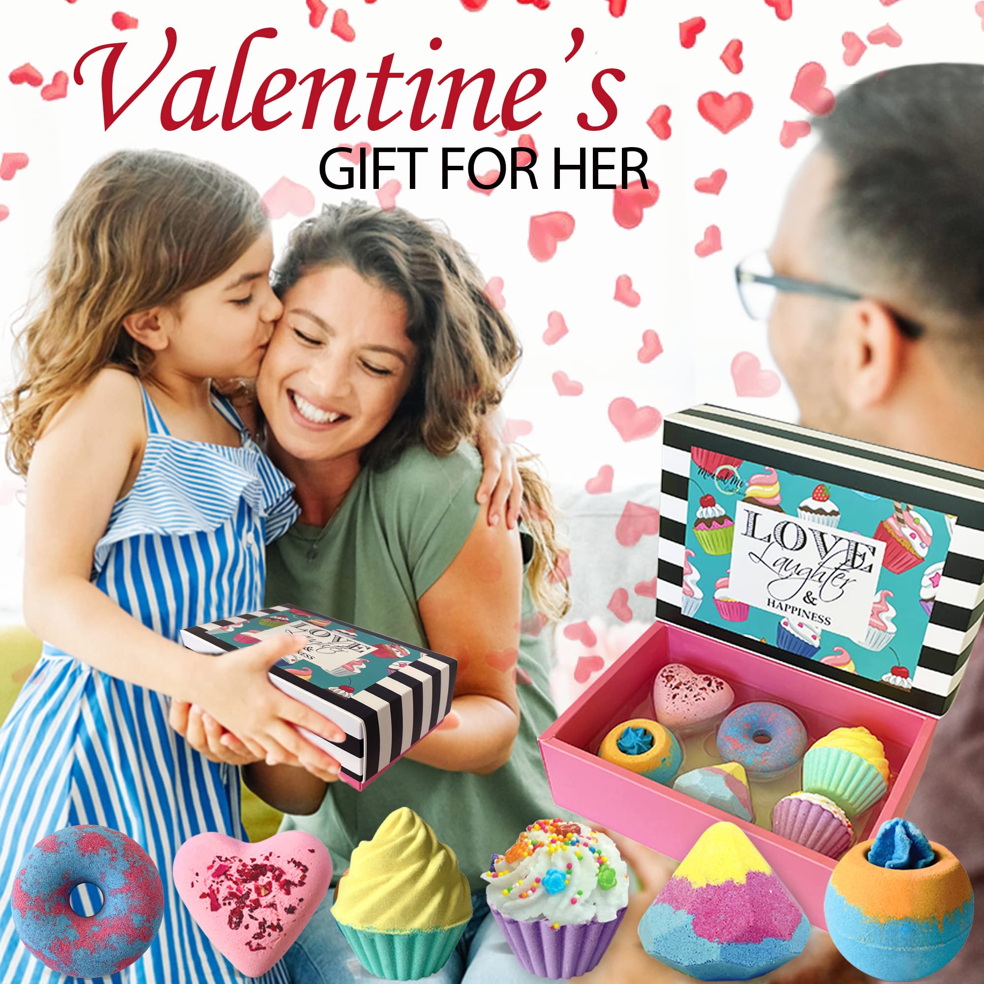 Mineral Me California hearts bath bomb with vibrant colors for relaxing soaks.