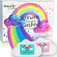 Mineral Me California cloud bath bomb rainbow creates a magical color burst for kids' bath time
