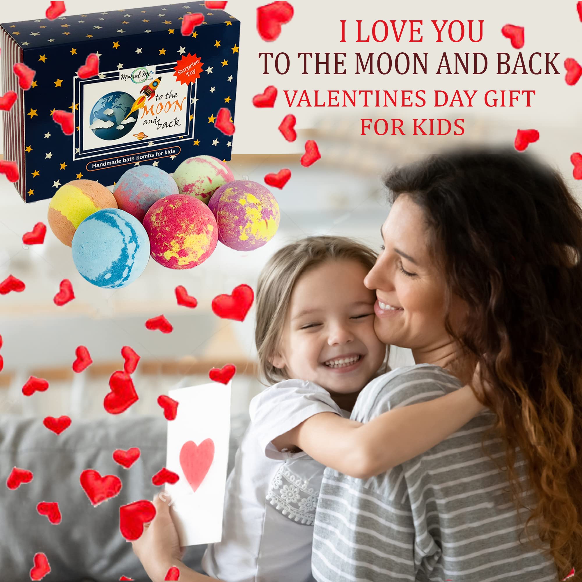 Mineral Me California Galaxy bath bomb colors water vividly for kids.