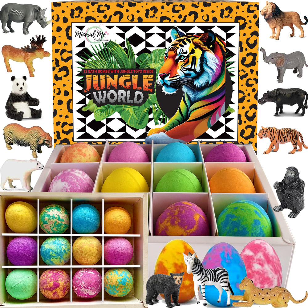 Mineral Me California kids bath bombs reveal surprise inside for playful bath moments