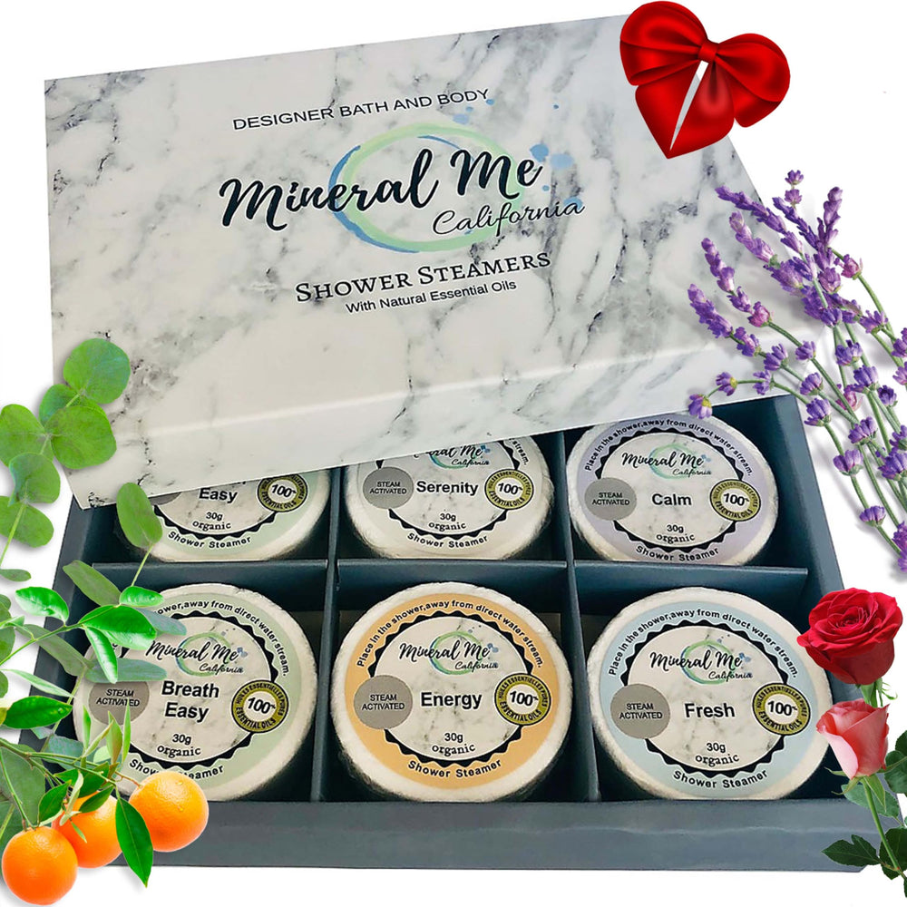 Mineral Me California orange shower steamer for an uplifting morning aroma