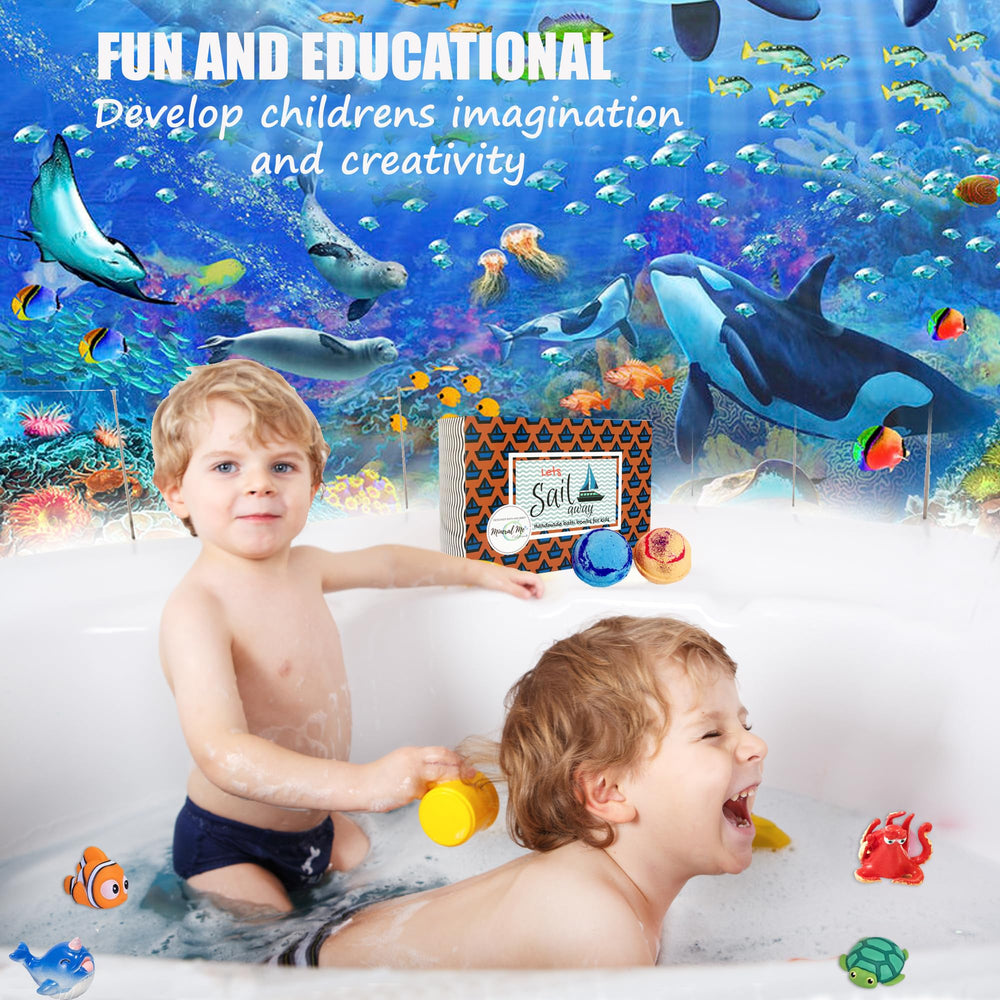 Organic shea butter nourishes kids' skin during Mineral Me California bath time.