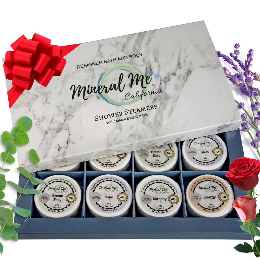 Mineral Me California eucalyptus menthol shower steamer for refreshing morning ritual