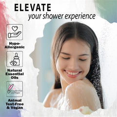 Mineral Me California in-shower corner setup showing easy use