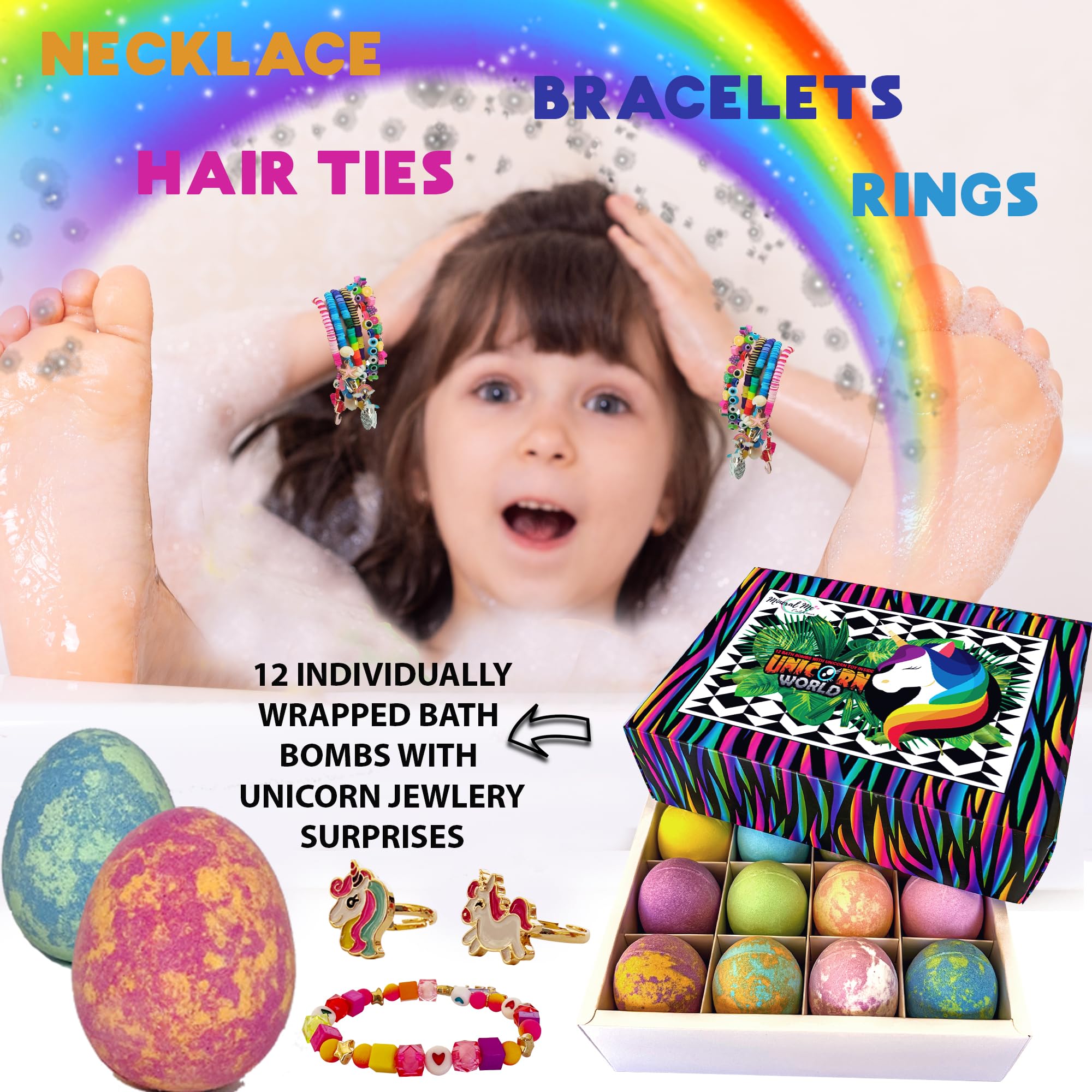 Foaming bubbles and aroma from Mineral Me California unicorn bath bombs