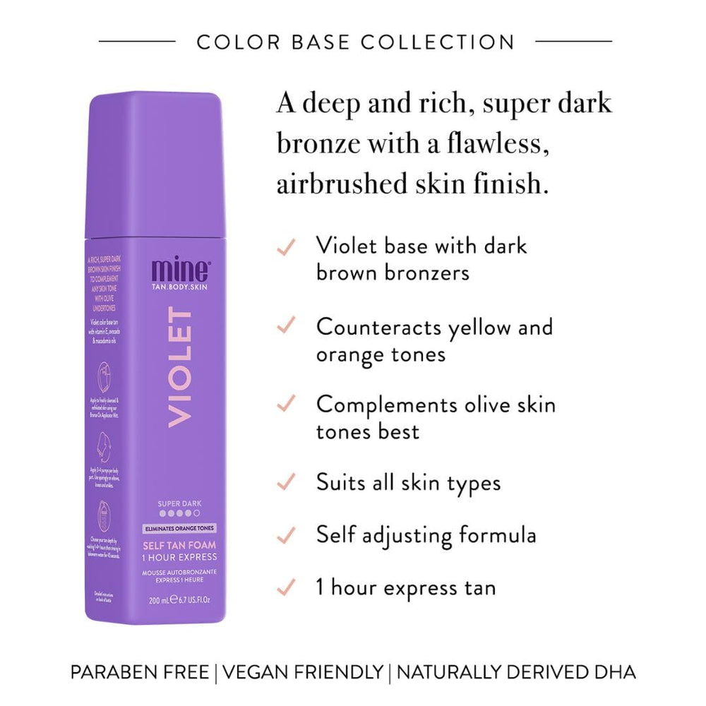 MINETAN COLOR BASE COLLECTION packaging highlights undertone options for natural-looking results.