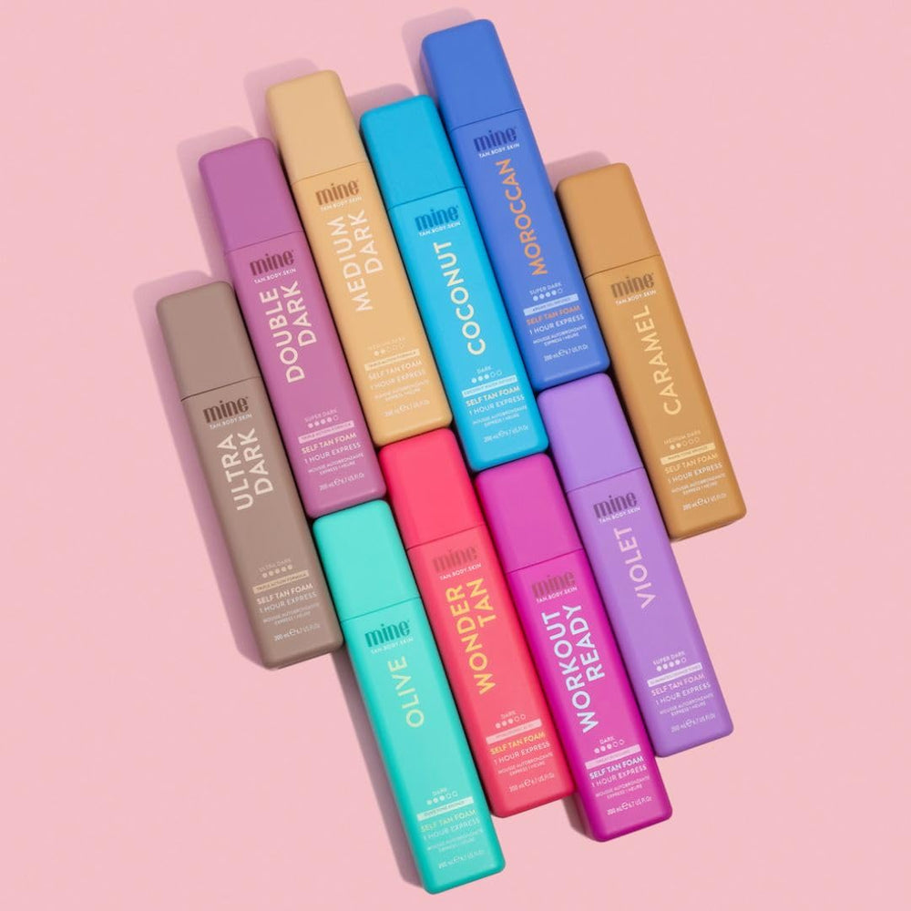 MINETAN Violet tan deepens over 24 hours for a richer glow.