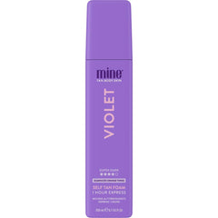 MINETAN BODY.SKIN Violet self-tanning foam bottle for a streak-free, deep bronze tan.