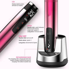 Mini Nail Drill red charging base showing convenient cordless charging option.