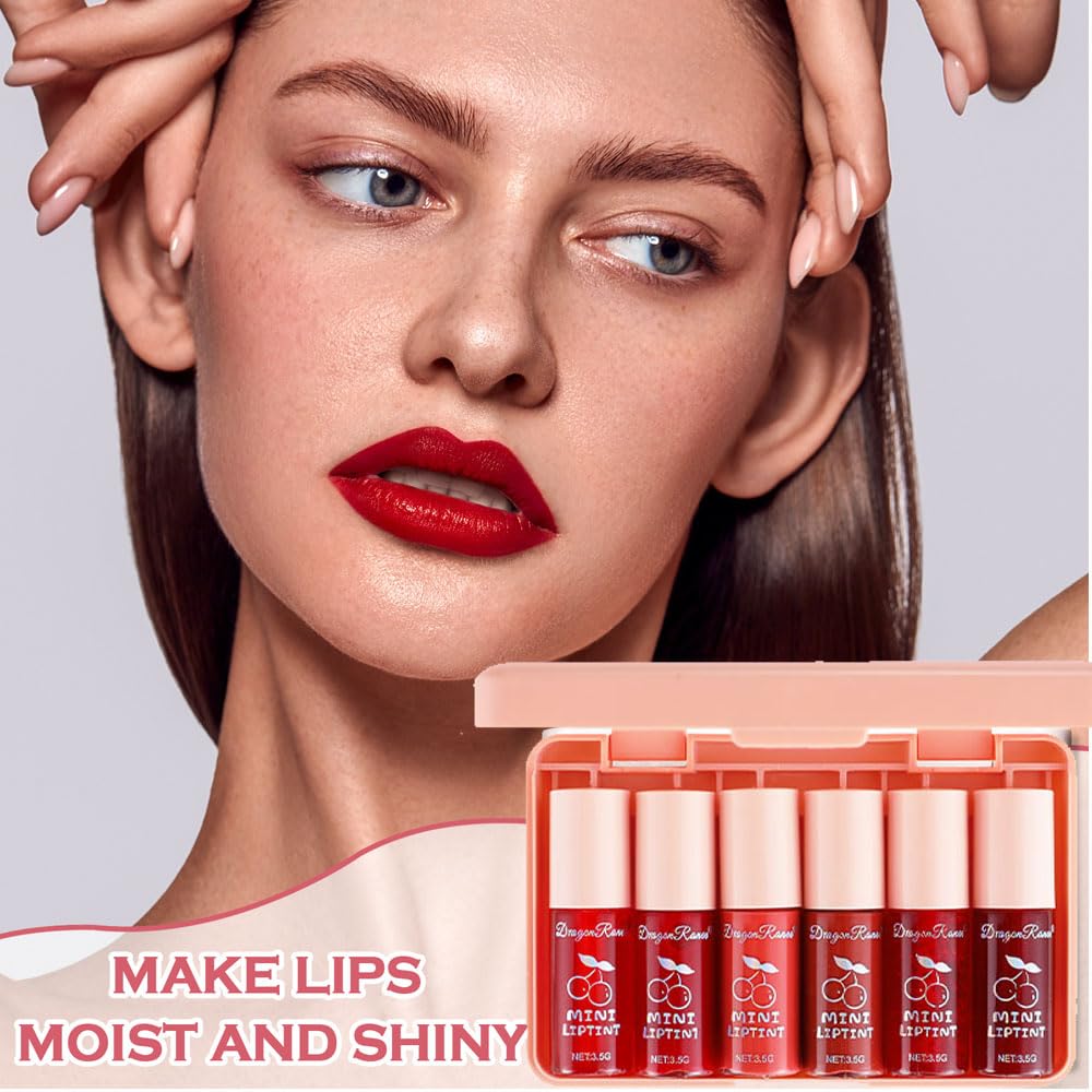 Miniling Lip Tint Set swatches reveal six wearable shades for any skin tone