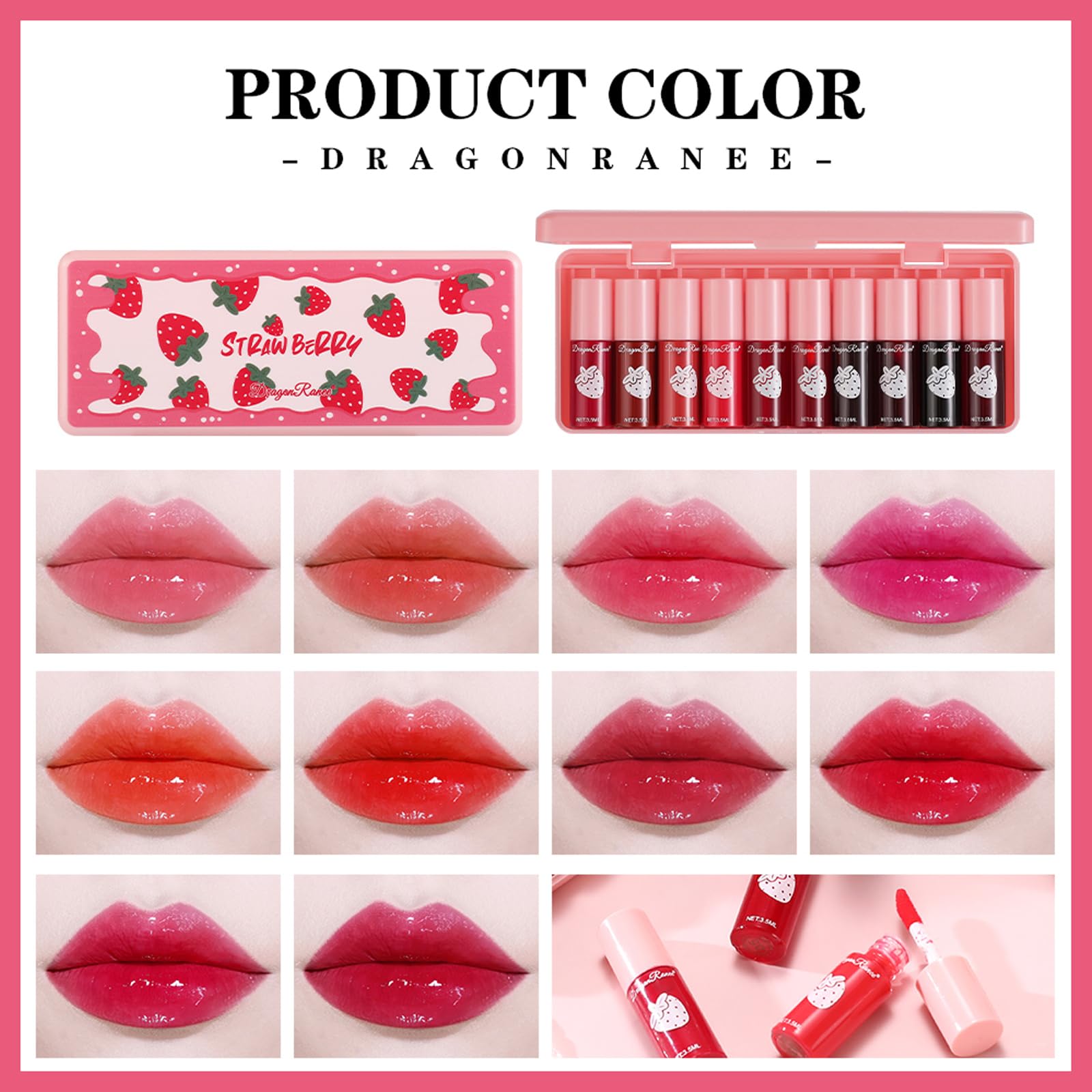Miniling lip tint application close-up with velvet finish