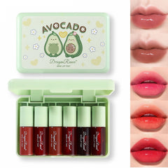 Miniling lip tint set in six shades provides vivid long-lasting color for lips and cheeks.