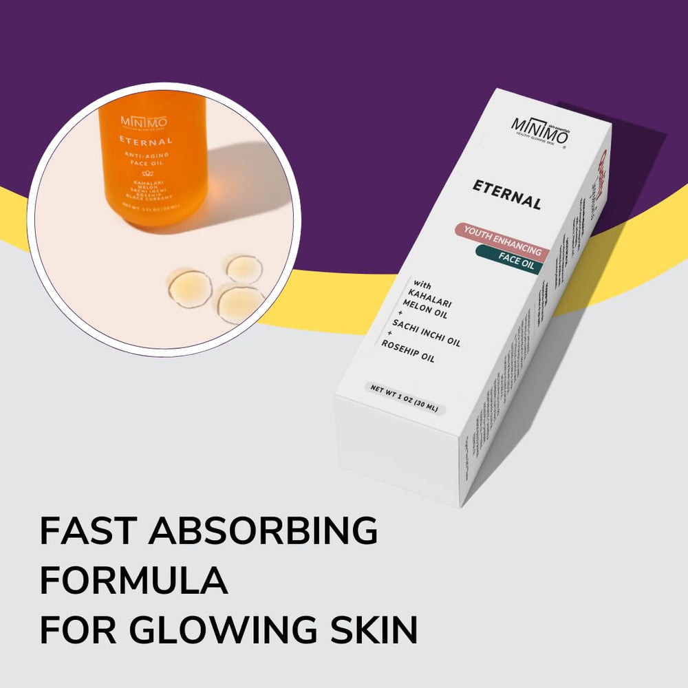 Minimo Skin Essentials Rose Hip Oil nourishes for an even-toned glow.