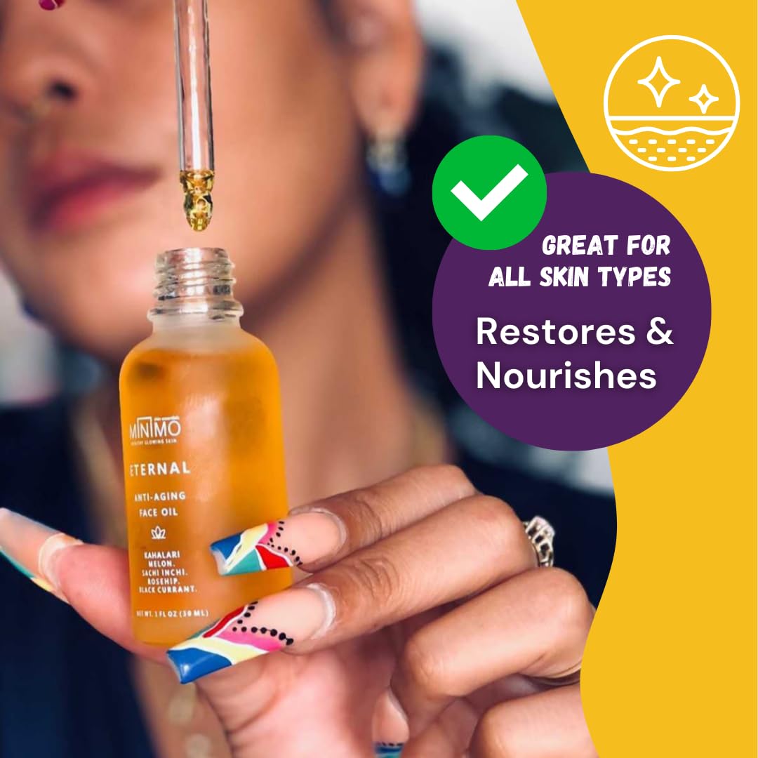Minimo Skin Essentials Sacha Inchi Oil supports elasticity and a soft feel.
