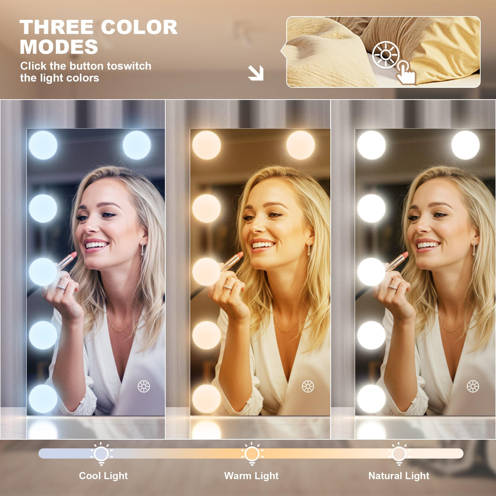 MINISO vanity mirror with Bluetooth speaker for hands‑free music during beauty routines.