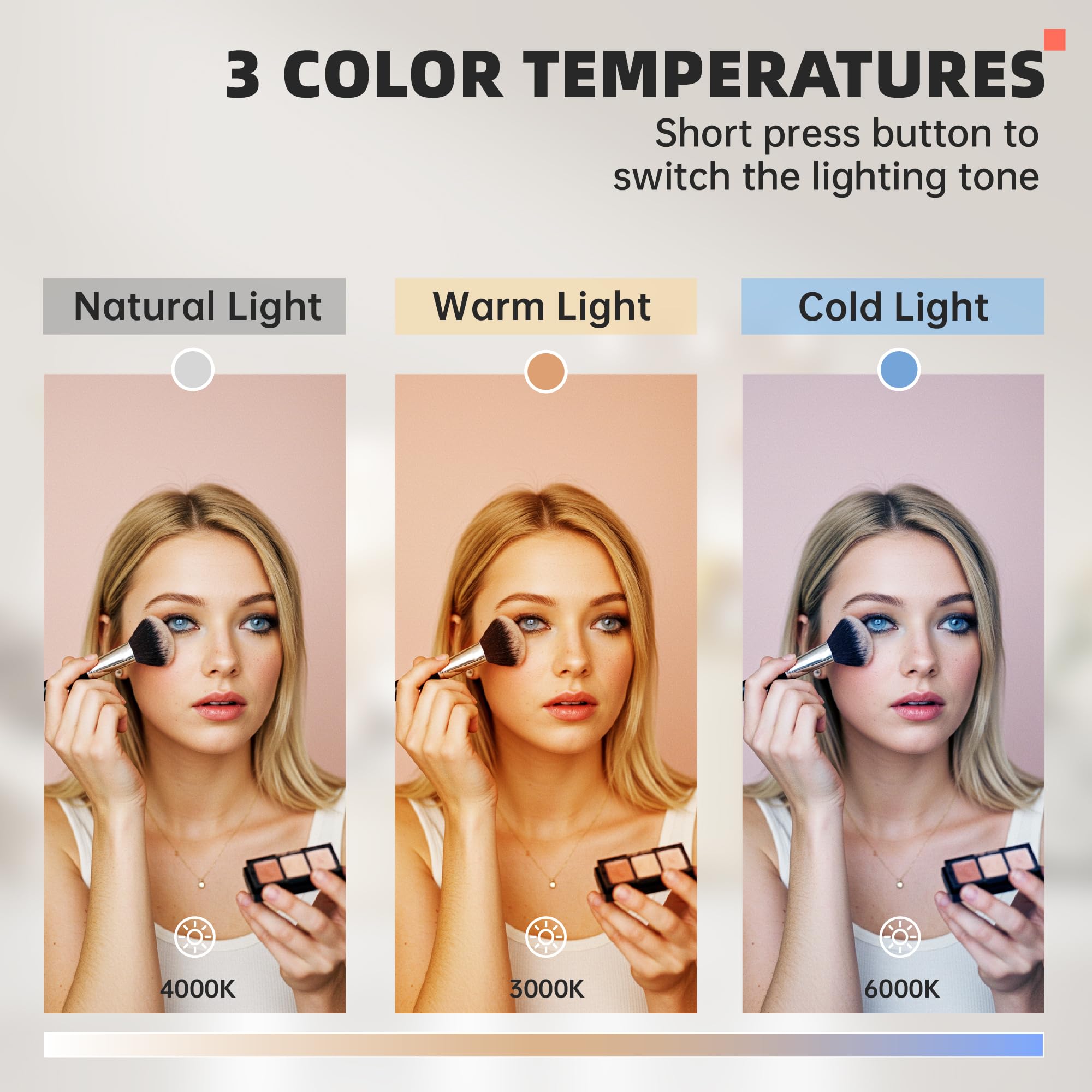 MINISO Bluetooth speaker integrated for hands-free music during makeup.