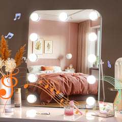 MINISO vanity mirror with lights front view for precise makeup application.