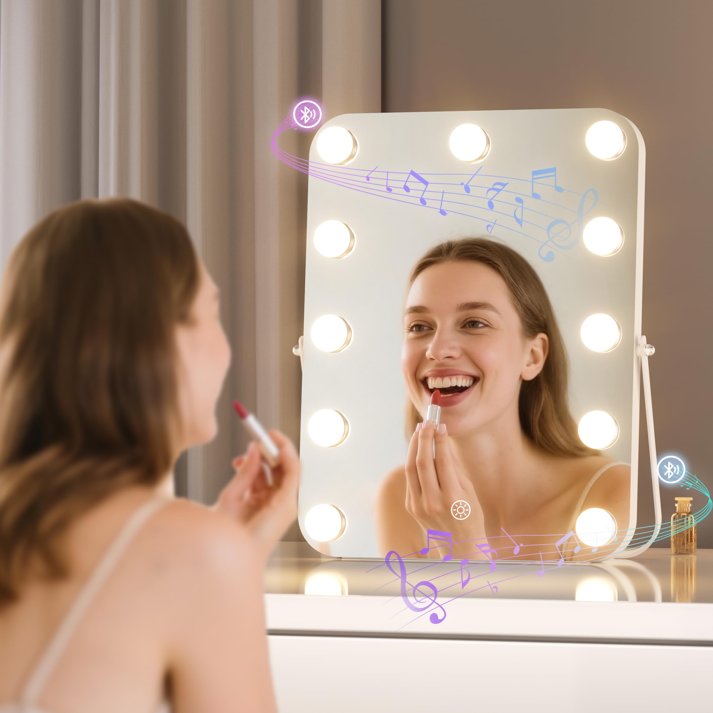 MINISO vanity mirror with lights ready in seconds—unbox, plug in, glam.