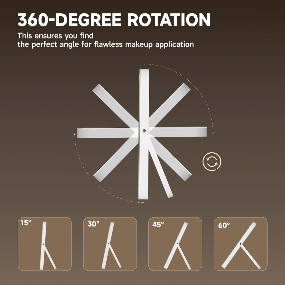 MINISO vanity mirror rotatable stand for easy angle adjustment