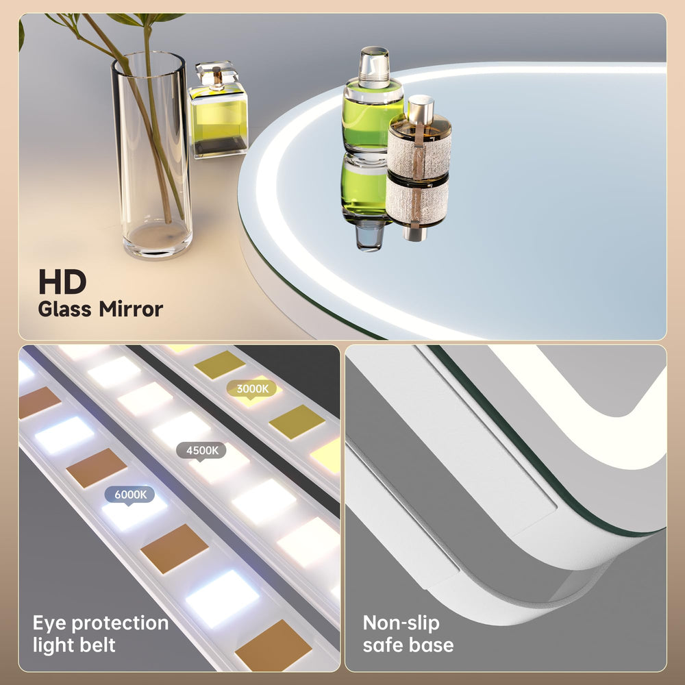 MINISO vanity mirror smart touch control for easy light changes.