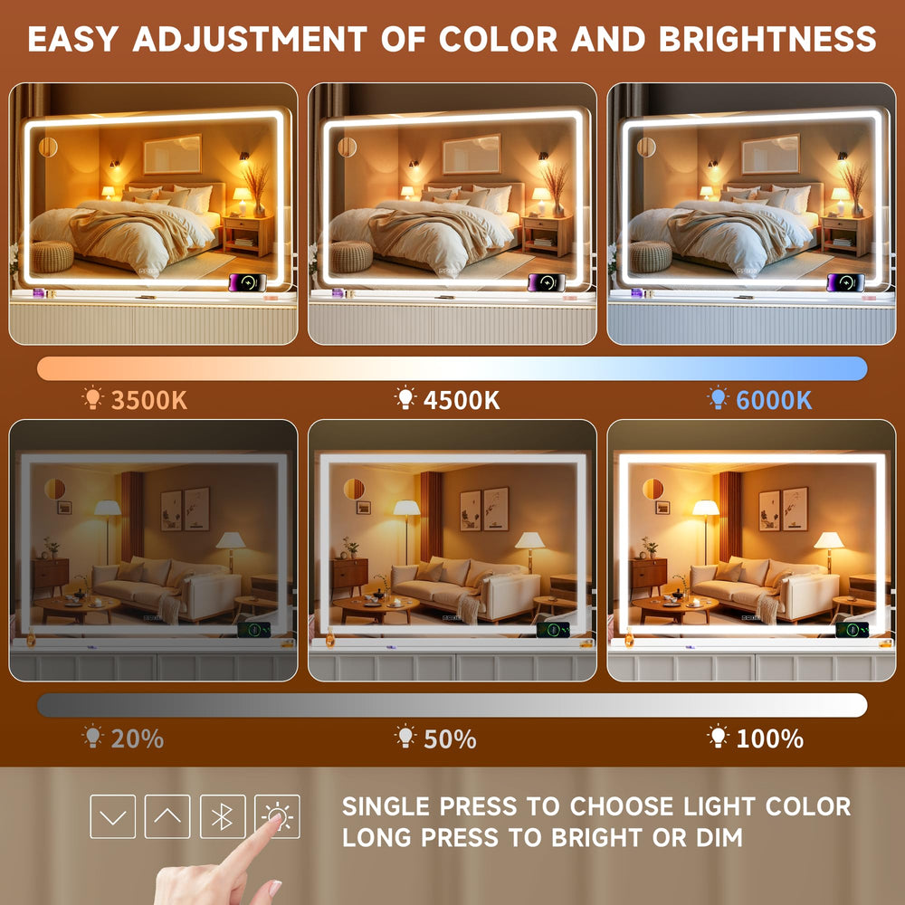 MINISO vanity mirror offers three color temperatures for natural to bright lighting