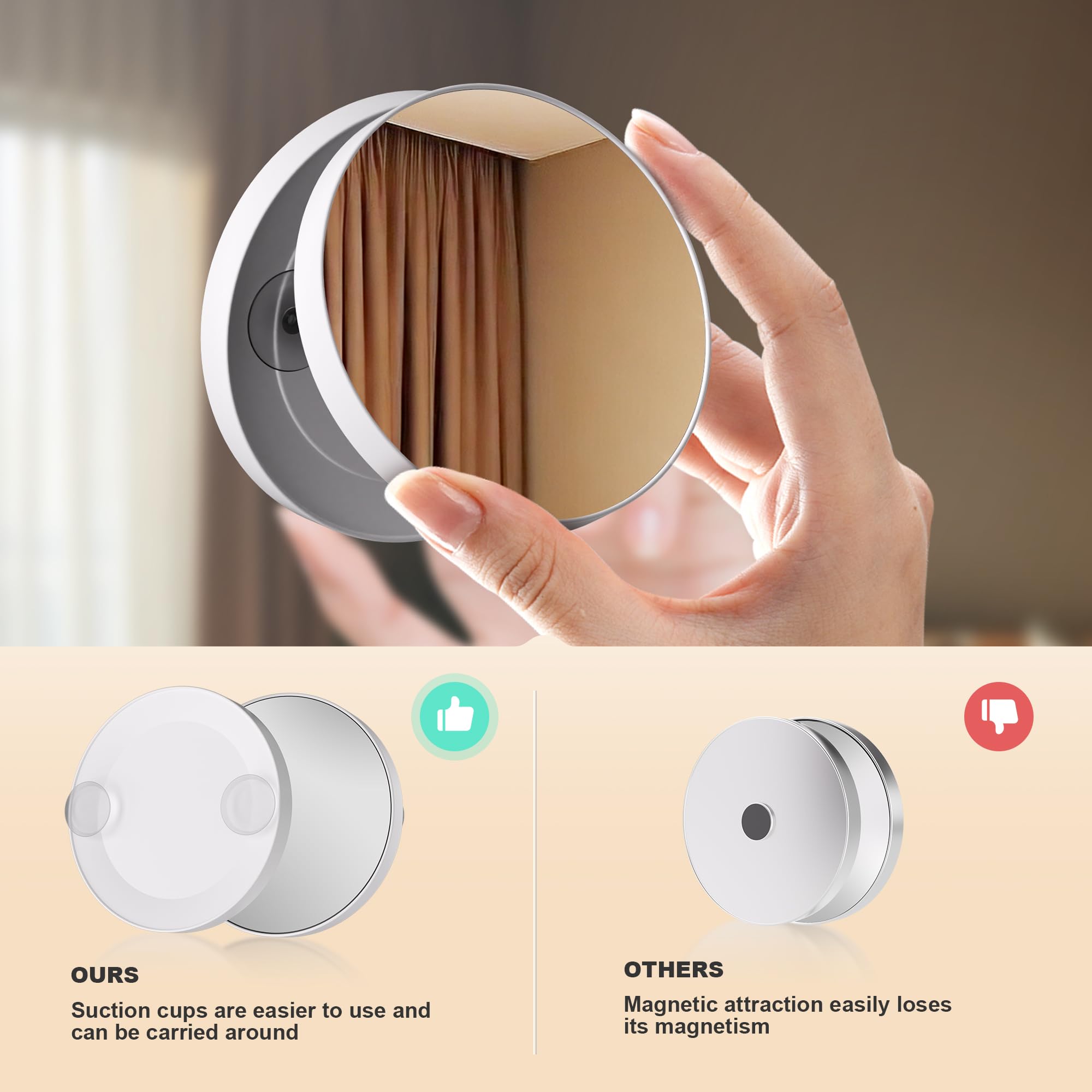 MINISO vanity mirror white aluminum frame combines durability with style